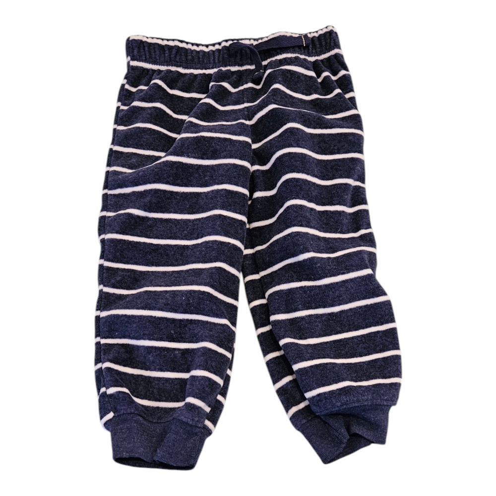 Carter's Child Of Mine Child Size 12-18M Blue Plaid Long Sleeve Bodysuit